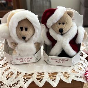 Starbucks Bearista Bear Magnets - Red and White Vintage 2004’